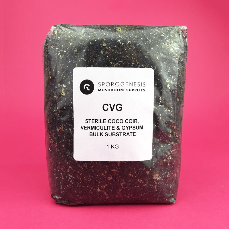 Sterile CVG Mushroom Substrate (Coco Coir, Vermiculite and Gypsum)