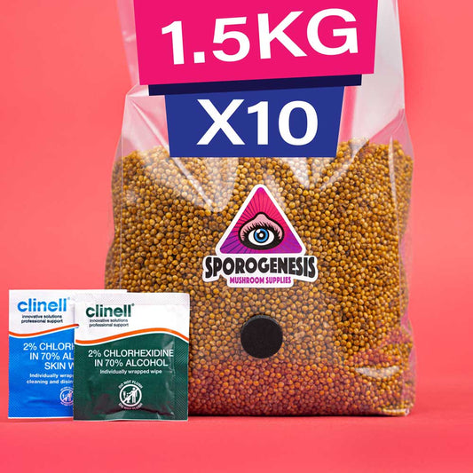 1.5kg x 10 Sterile Millet Grain for Mushroom Spawn (Box of ten)