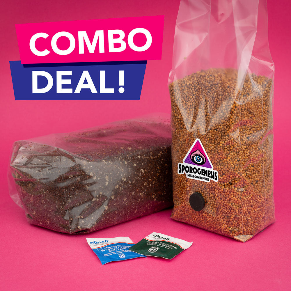 Sterile Millet Grain + CVG Mushroom Substrate Combo Deal